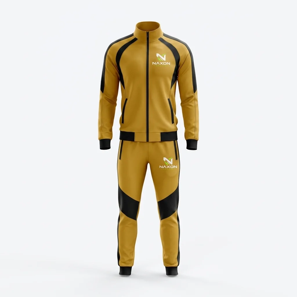 Custom gold tracksuit by Naxon Sports