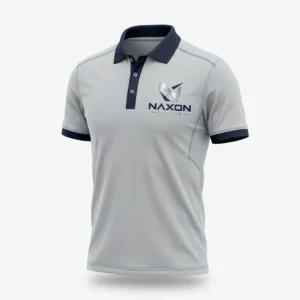 Custom Golf Polo Shirt Design 2 – golf polo shirt mock-up made by Naxon Sports, Sialkot