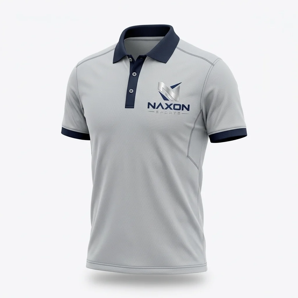Custom Golf Polo Shirt Design 2 Custom Golf Polo Shirt Design 2 – golf polo shirt mock-up made by Naxon Sports, Sialkot