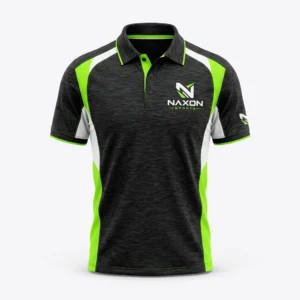 Custom Golf Polo Shirt Design 3 – golf polo shirt mock-up made by Naxon Sports, Sialkot