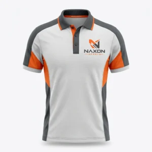 Custom Golf Polo Shirt Design 5 – golf polo shirt mock-up made by Naxon Sports, Sialkot