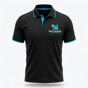 Custom Golf Polo Shirt Design 6 – golf polo shirt mock-up made by Naxon Sports, Sialkot