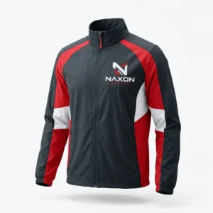 Custom Golf Windbreaker Design 1 – golf windbreaker mock-up made by Naxon Sports, Sialkot