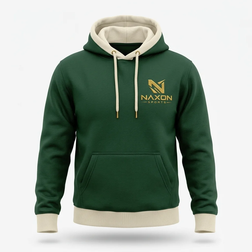 Custom green gym hoodie by Naxon Sports