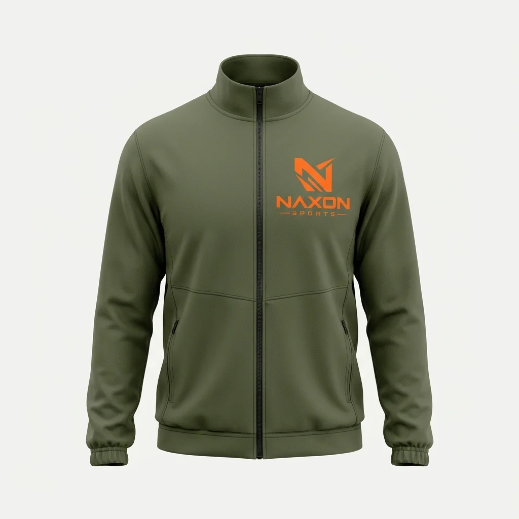 Custom green gym jacket by Naxon Sports