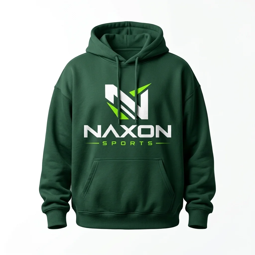 Custom green hoodie by Naxon Sports