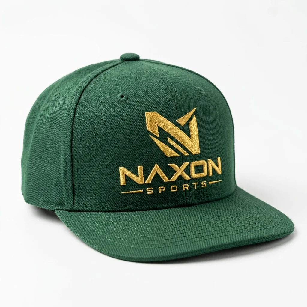 Custom green snapback cap by Naxon Sports