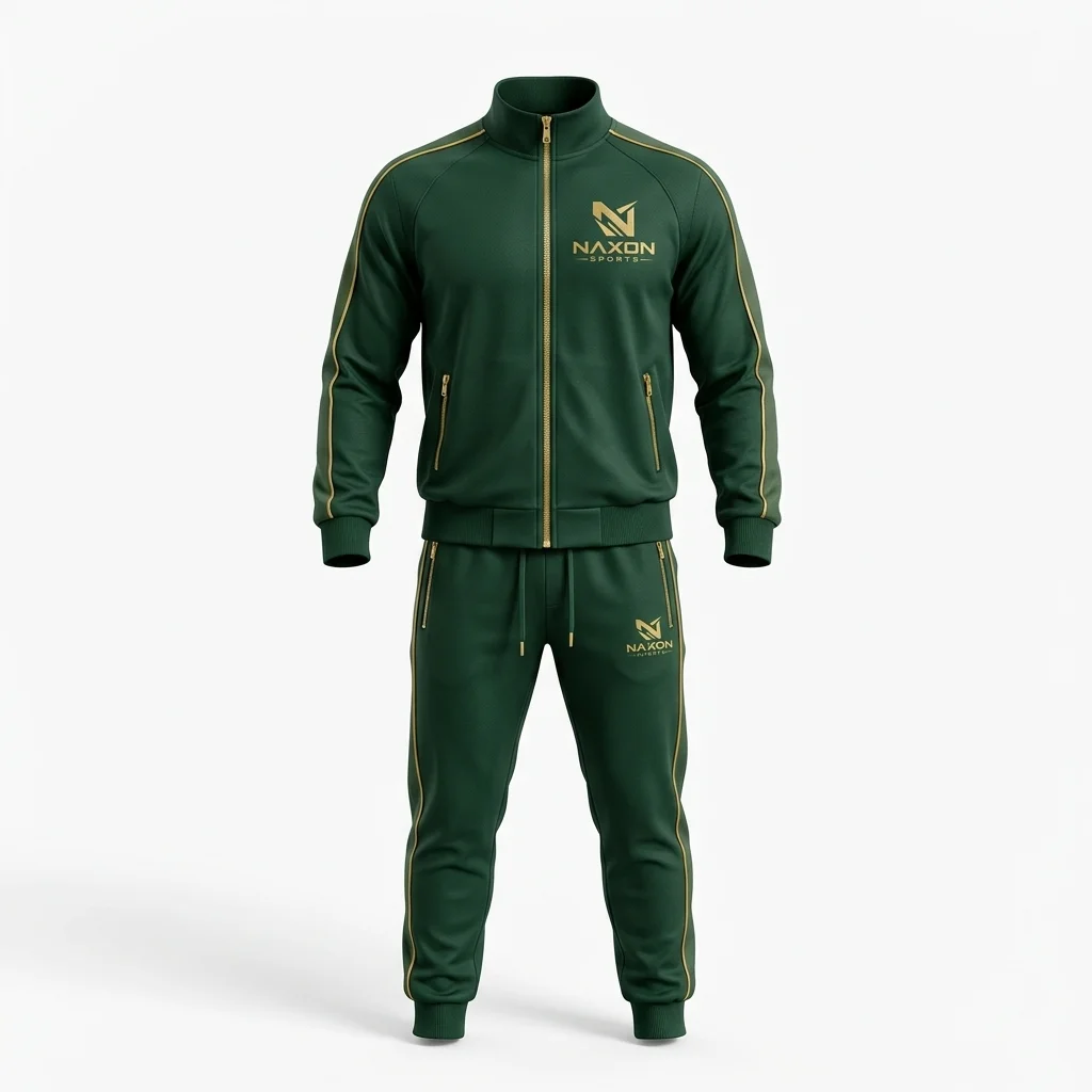 Custom green tracksuit by Naxon Sports