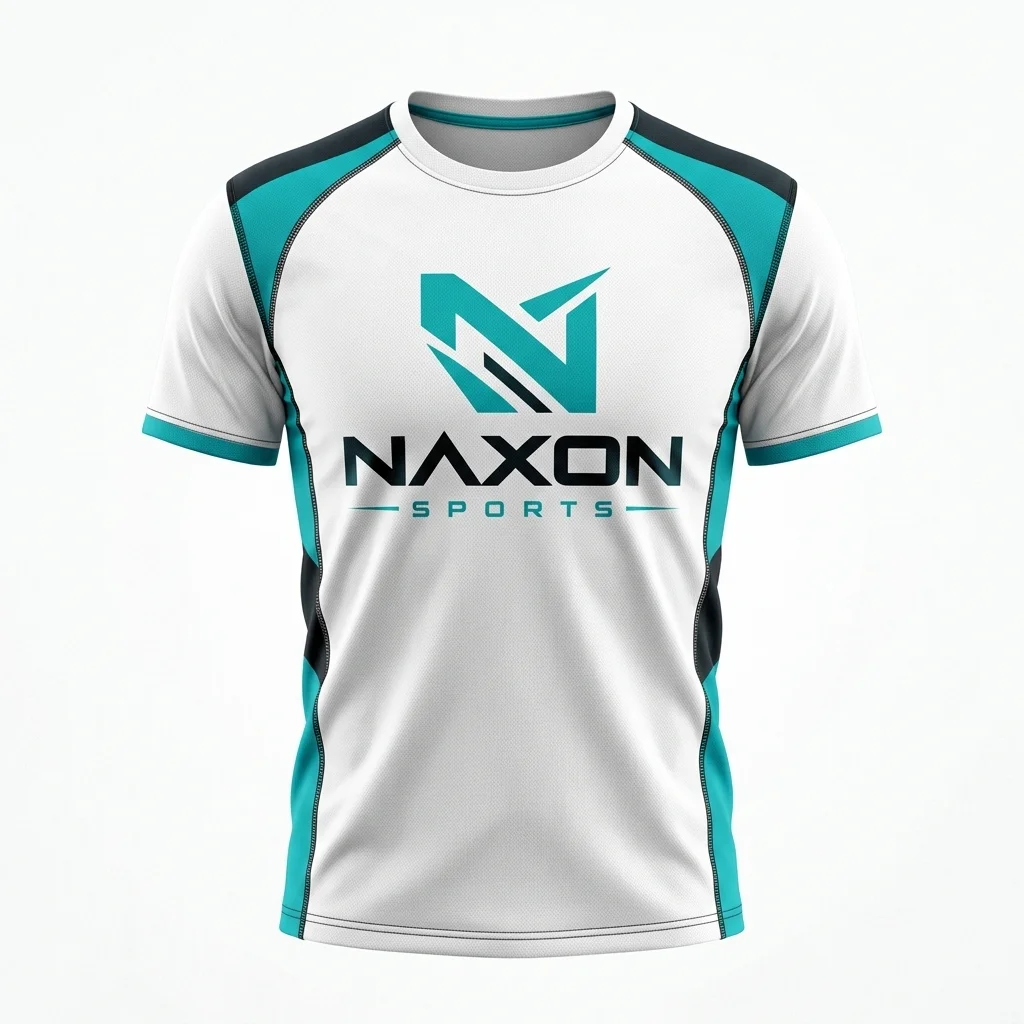 Custom Gym T-Shirt Design 4 – gym t-shirt mock-up made by Naxon Sports, Sialkot