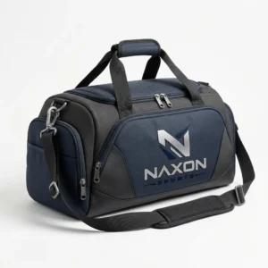 Custom Gym Bag Design 2 – gym bag mock-up made by Naxon Sports, Sialkot