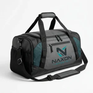 Custom Gym Bag Design 7 – gym bag mock-up made by Naxon Sports, Sialkot