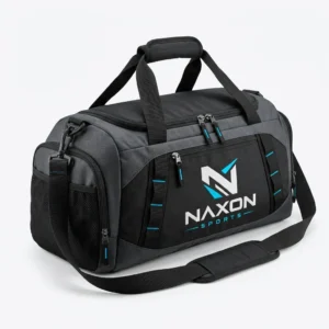 Custom Gym Bag Design 6 – gym bag mock-up made by Naxon Sports, Sialkot