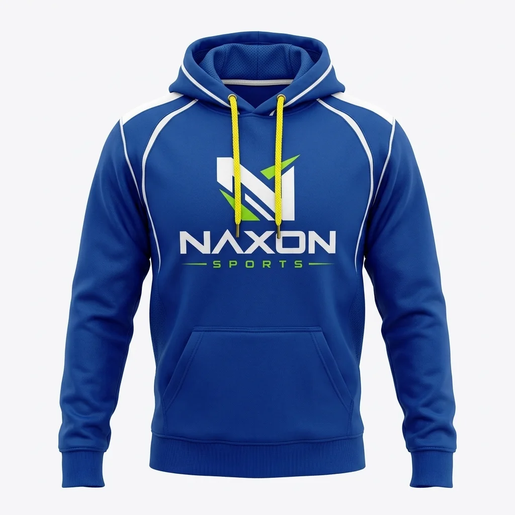 Custom Gym Hoodie Design 2 Custom Gym Hoodie Design 2 – gym hoodie mock-up made by Naxon Sports, Sialkot