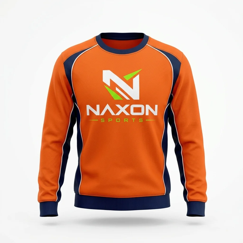 Custom Gym Sweatshirt Design 4 – gym sweatshirt mock-up made by Naxon Sports, Sialkot