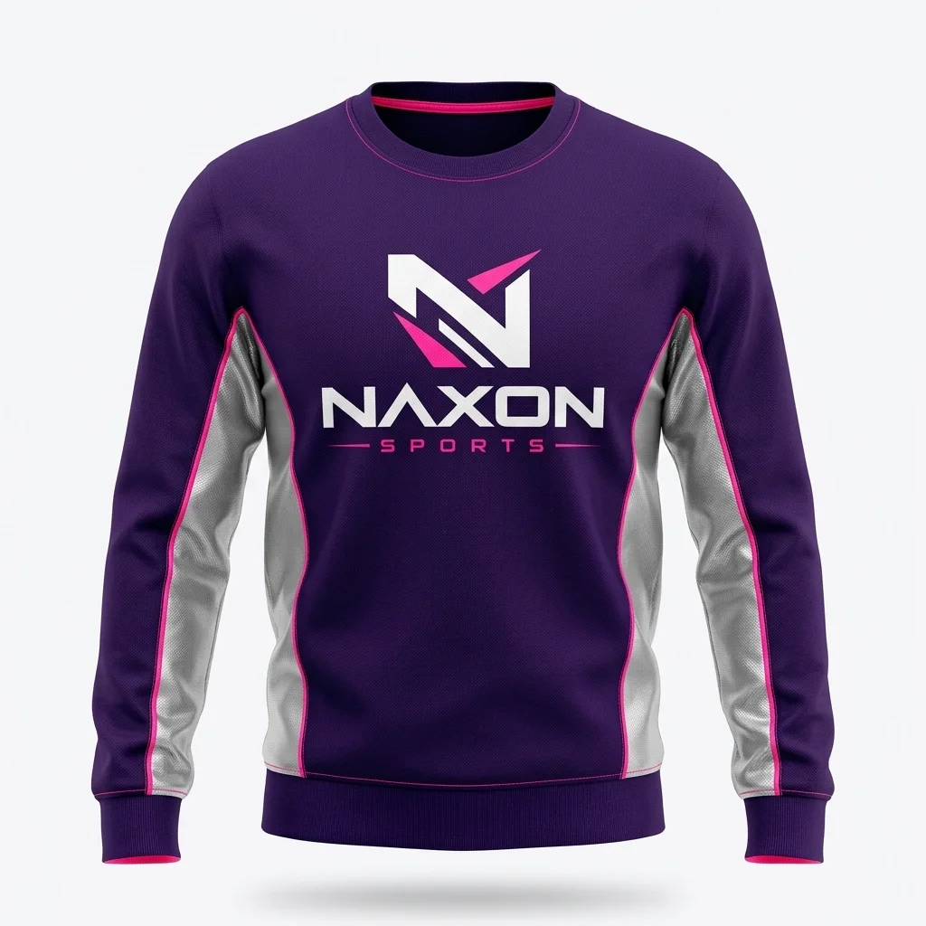 Custom Gym Sweatshirt Design 6 – gym sweatshirt mock-up made by Naxon Sports, Sialkot