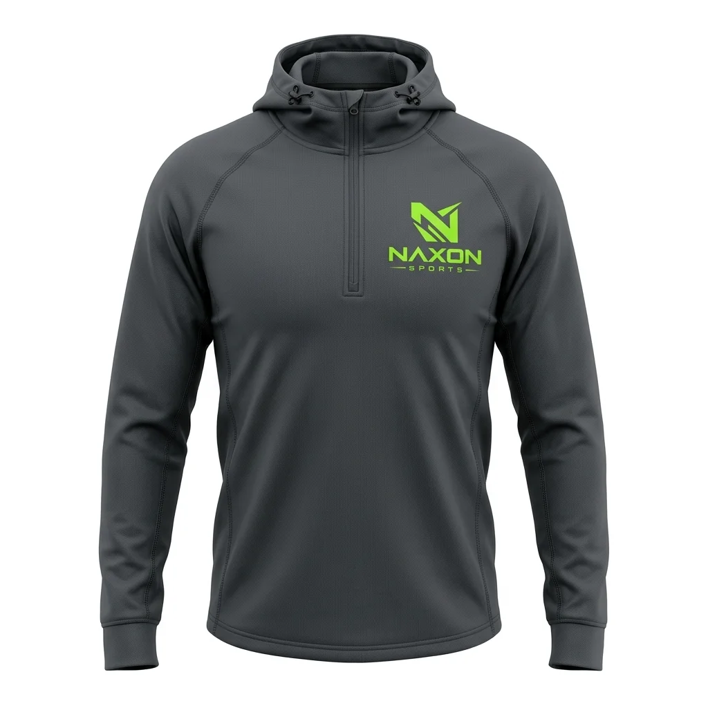 Custom hiking hoodie front by Naxon Sports