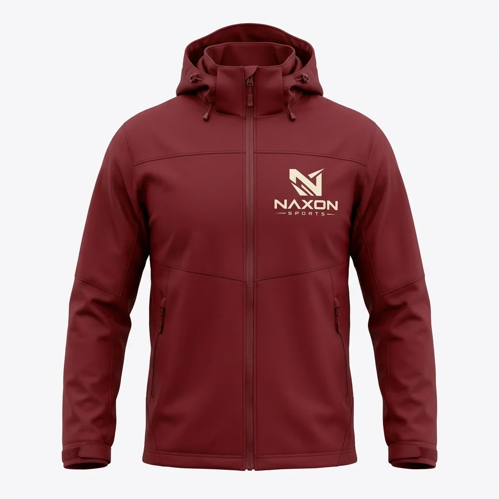 Custom hiking jacket front by Naxon Sports