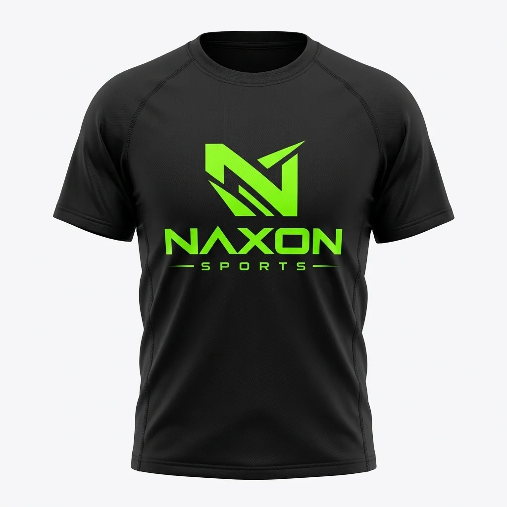Custom Hiking T-Shirt Design 3 – hiking t-shirt mock-up made by Naxon Sports, Sialkot