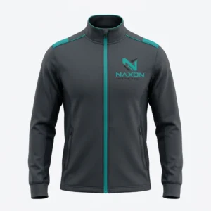 Custom Track Jacket Design 2 – track jacket mock-up made by Naxon Sports, Sialkot