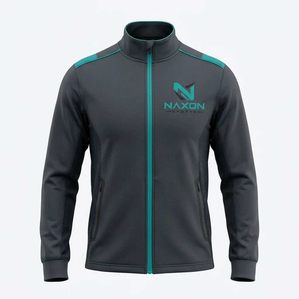 Custom Track Jacket Design 2 Custom Track Jacket Design 2 – track jacket mock-up made by Naxon Sports, Sialkot
