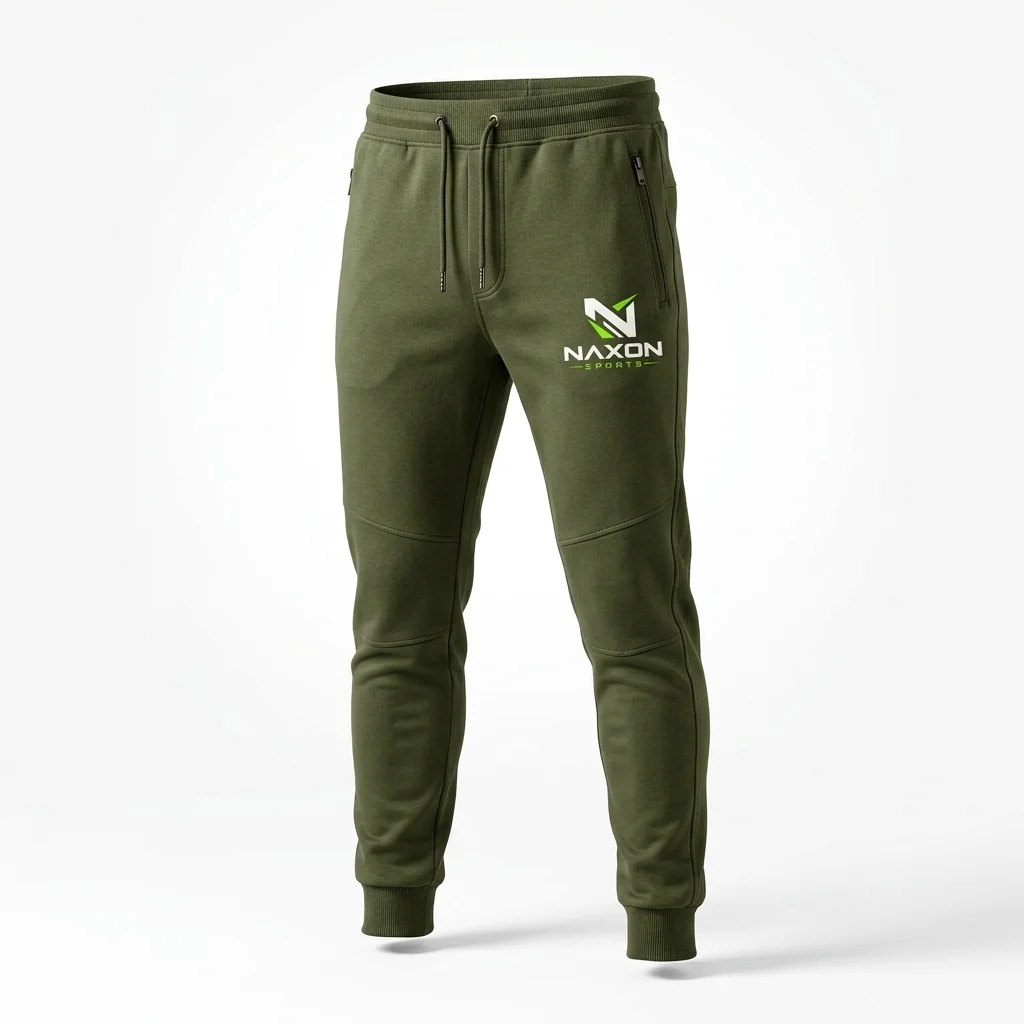 Custom Jogger Pants Design 8 – jogger pants mock-up made by Naxon Sports, Sialkot