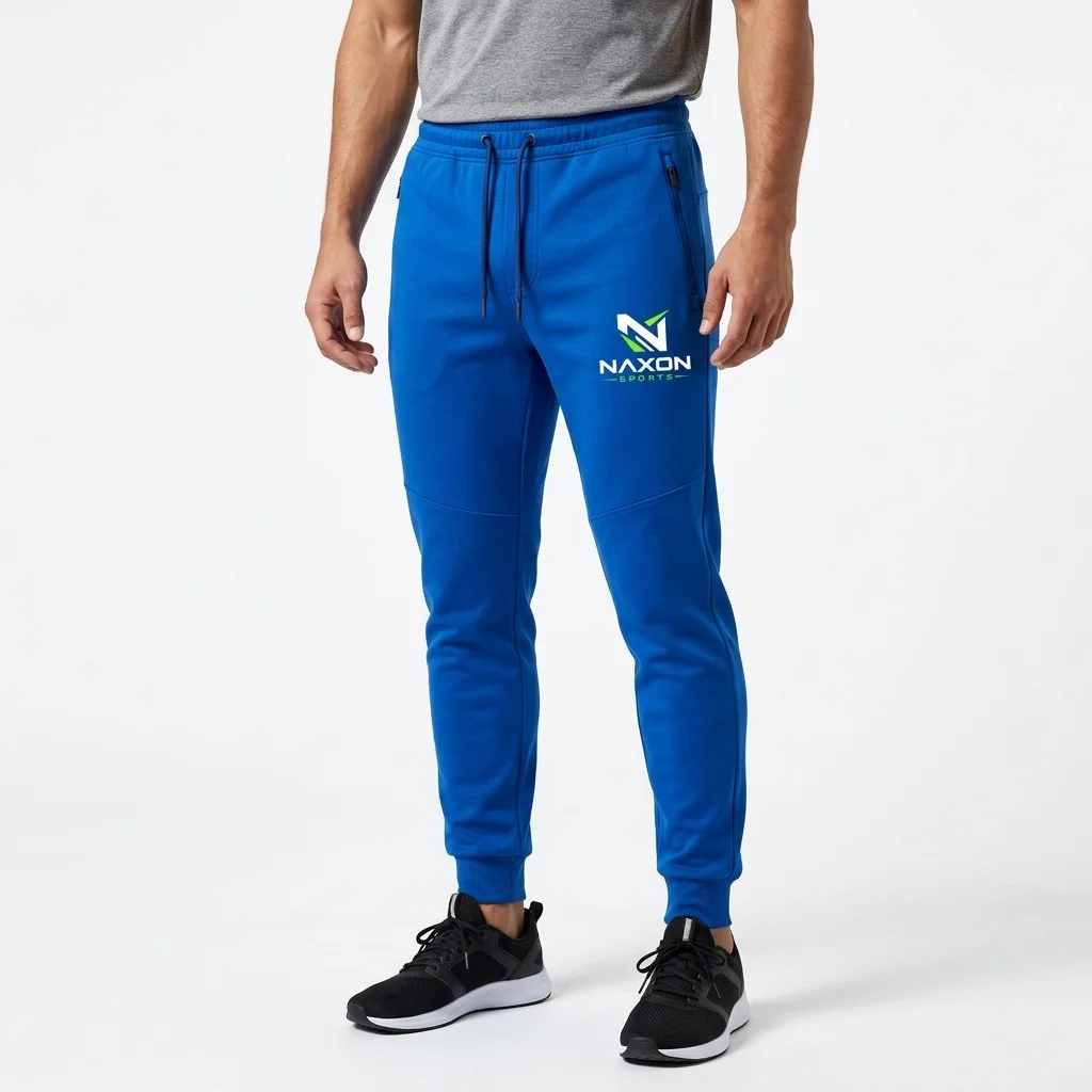 Custom Jogger Pants Design 11 – jogger pants mock-up made by Naxon Sports, Sialkot