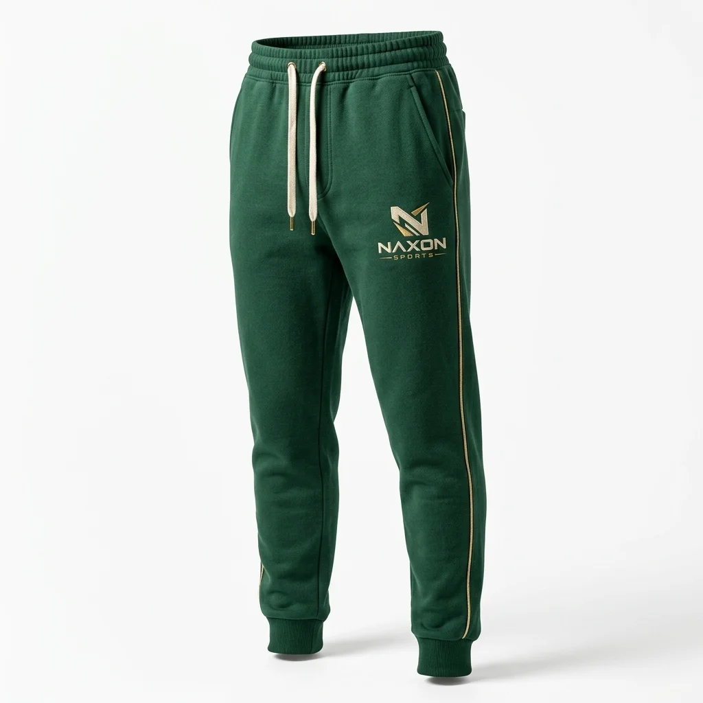 Custom Joggers Design 1 – joggers mock-up made by Naxon Sports, Sialkot
