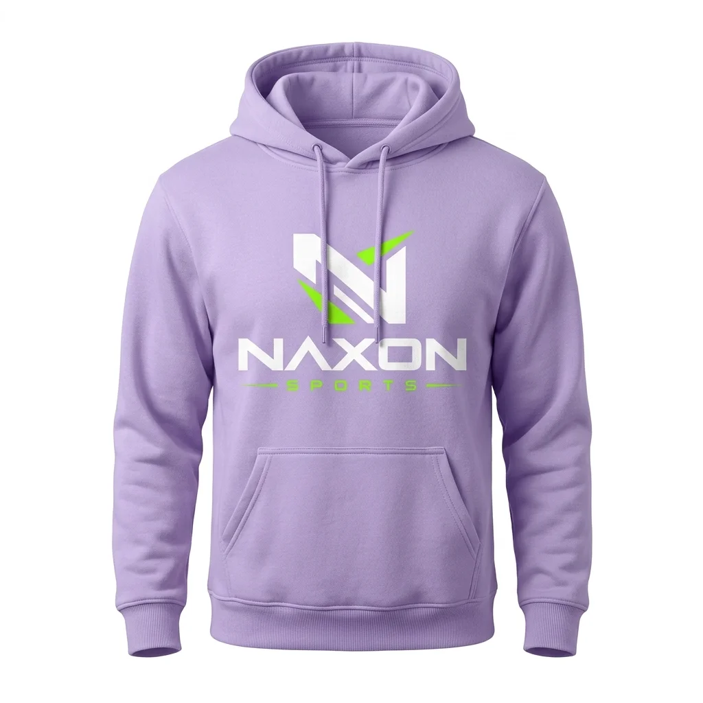 Custom Lavender Hoodie Design 1 Custom Lavender Hoodie Design 1 – lavender hoodie mock-up made by Naxon Sports, Sialkot