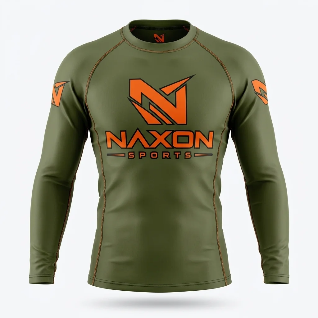 Custom MMA Rashguard Design 10 – mma rashguard mock-up made by Naxon Sports, Sialkot