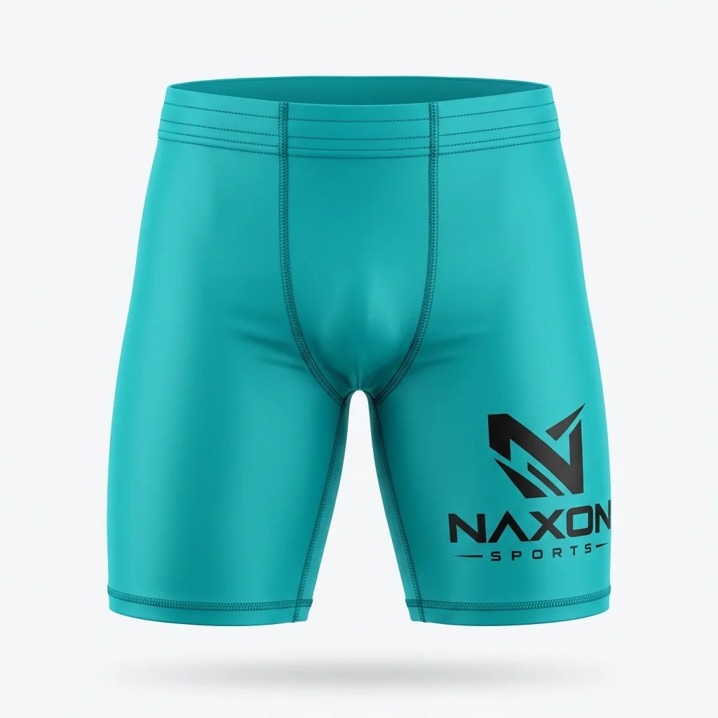 Custom MMA Shorts View Design 1 – mma shorts view mock-up made by Naxon Sports, Sialkot