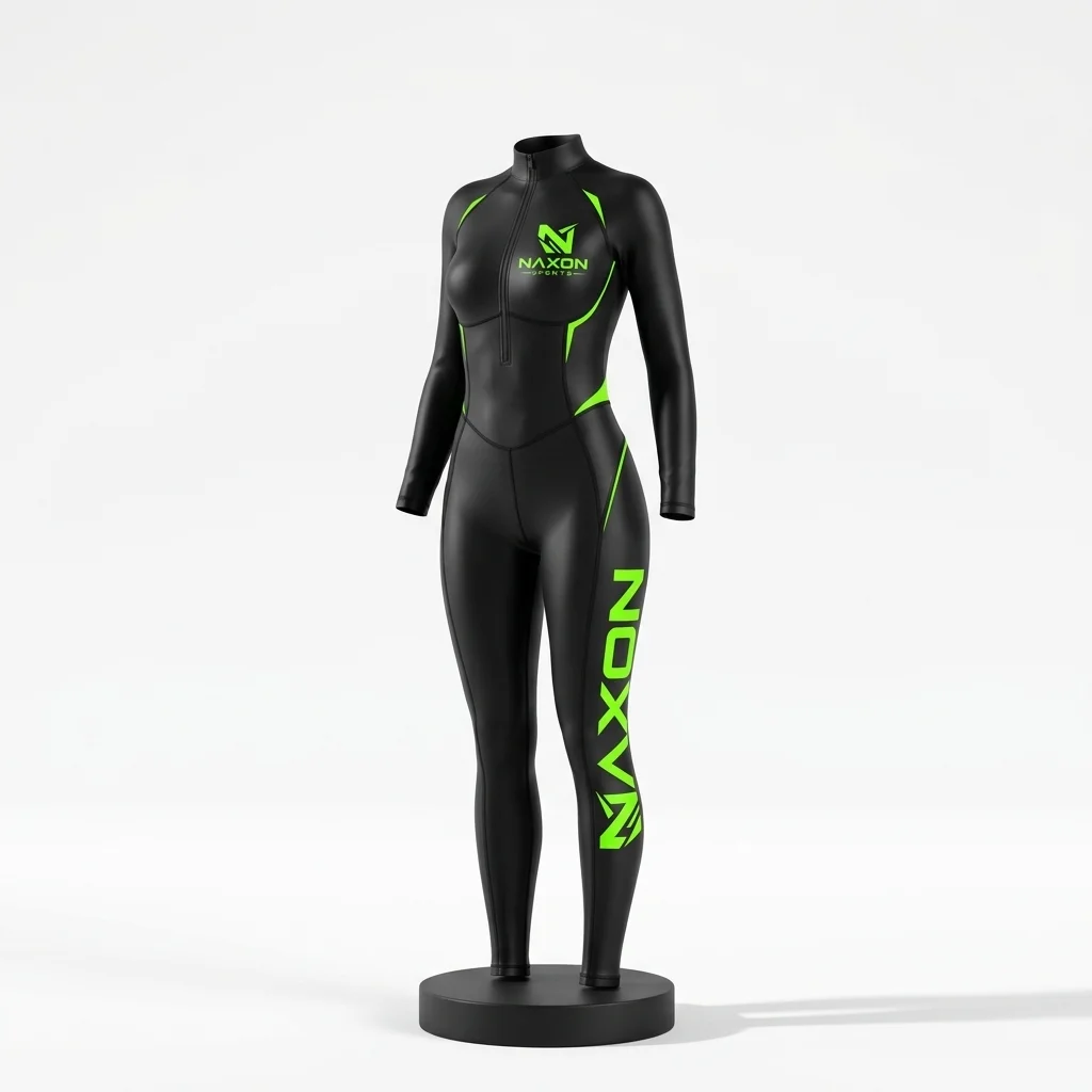 Custom Mannequin Wearing Gym Jumpsuit Design 1 – mannequin wearing gym jumpsuit mock-up made by Naxon Sports, Sialkot