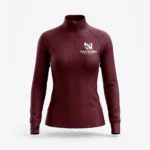 Maroon equestrian compression sh – Custom Equestrian Riding Shirt – Training Series by Naxon Sports, Sialkot