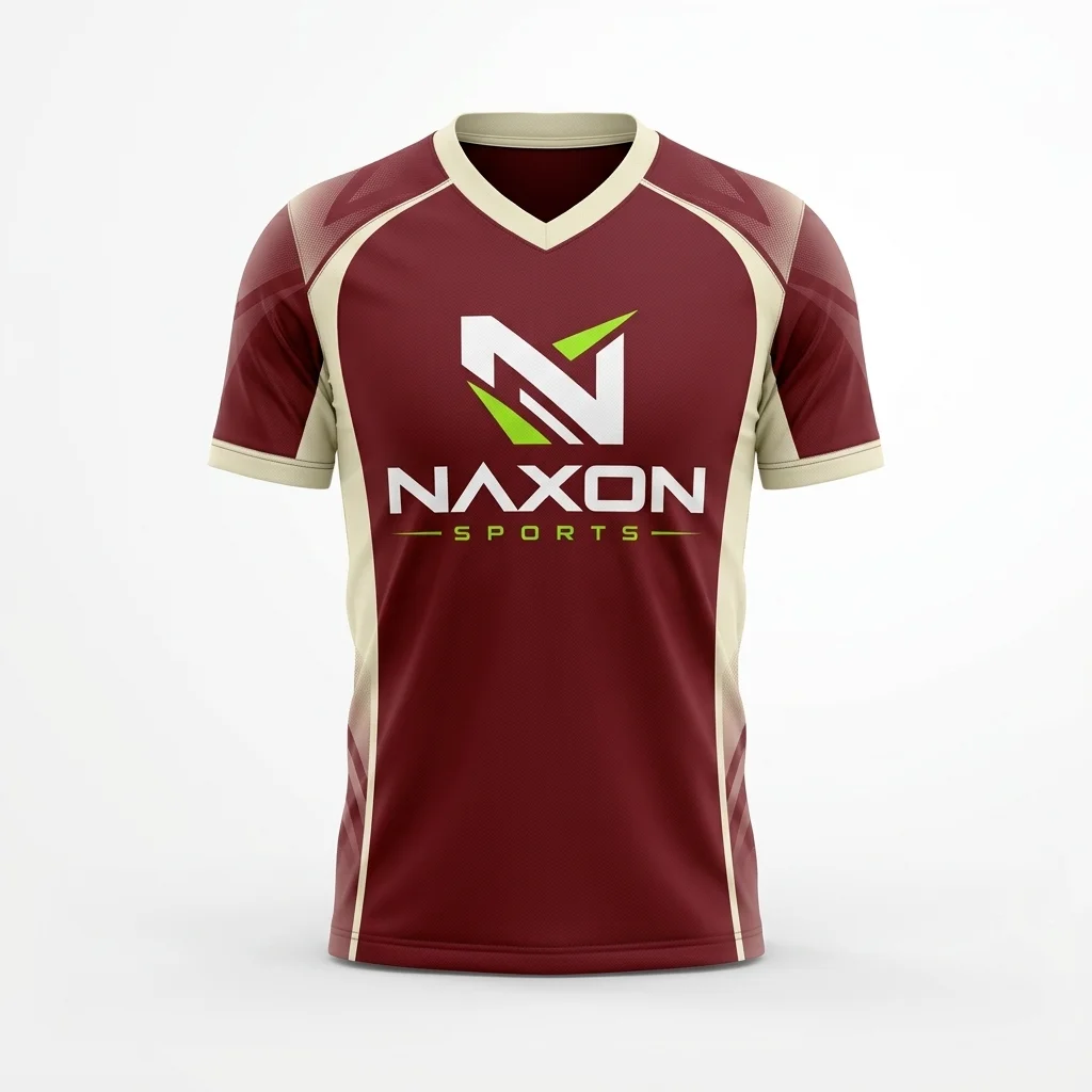 Custom maroon volleyball jersey by Naxon Sports
