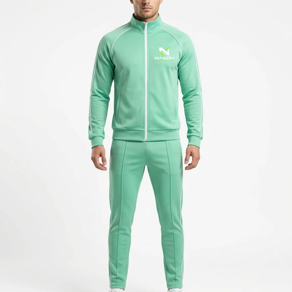Custom mint green tracksuit by Naxon Sports