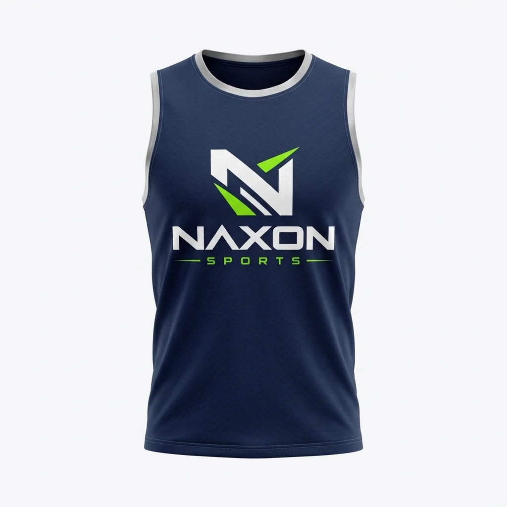 Custom Navy Gym Shirt Design 1 Custom Navy Gym Shirt Design 1 – navy gym shirt mock-up made by Naxon Sports, Sialkot