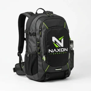 Custom Sports Backpack Design 5 – sports backpack mock-up made by Naxon Sports, Sialkot