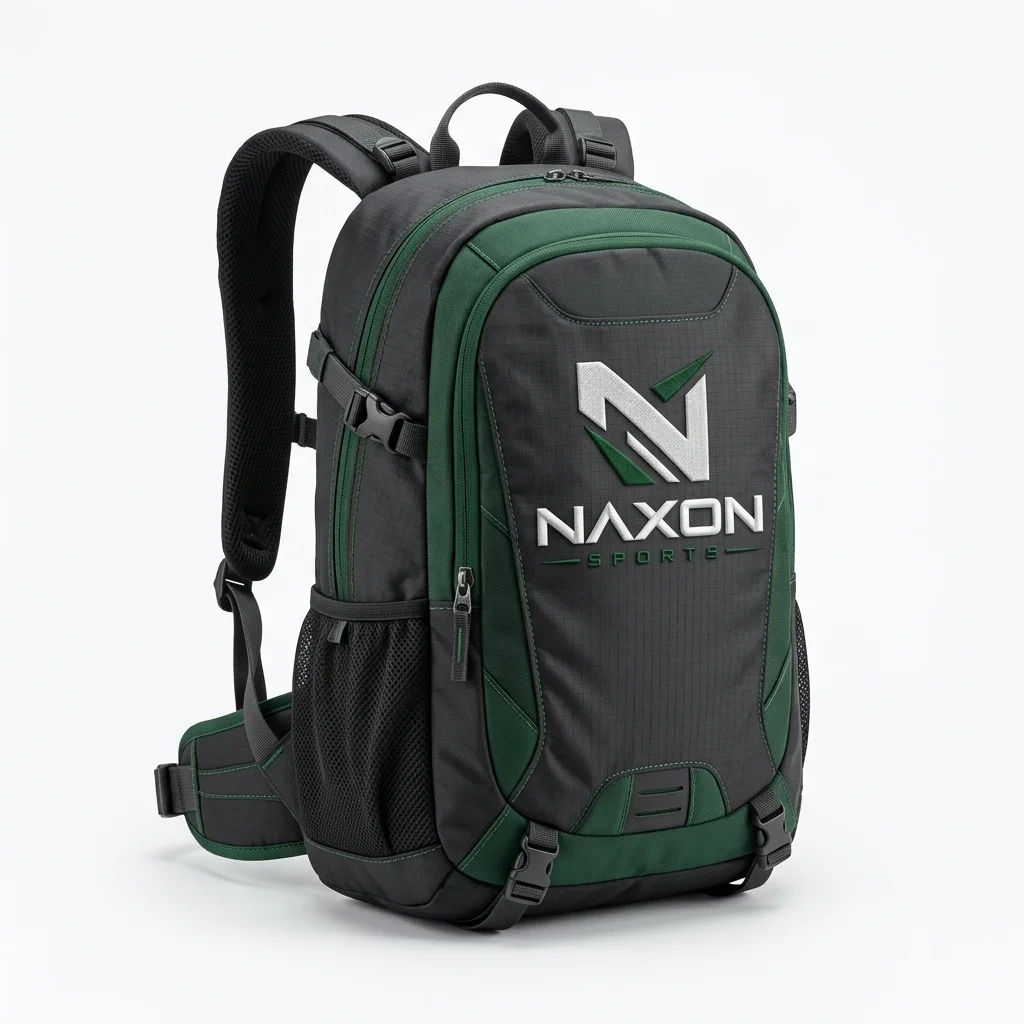 Custom Sports Backpack Design 7 Custom Sports Backpack Design 7 – sports backpack mock-up made by Naxon Sports, Sialkot