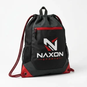 Custom Drawstring Bag Design 7 – drawstring bag mock-up made by Naxon Sports, Sialkot