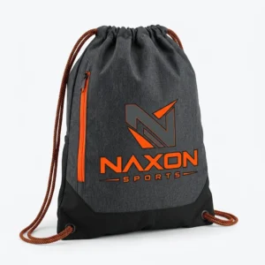 Custom Drawstring Bag Design 8 – drawstring bag mock-up made by Naxon Sports, Sialkot