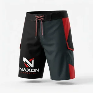 Custom Board Shorts Design 10 – board shorts mock-up made by Naxon Sports, Sialkot