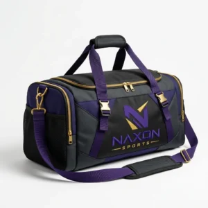 Custom Duffel Bag Design 10 – duffel bag mock-up made by Naxon Sports, Sialkot
