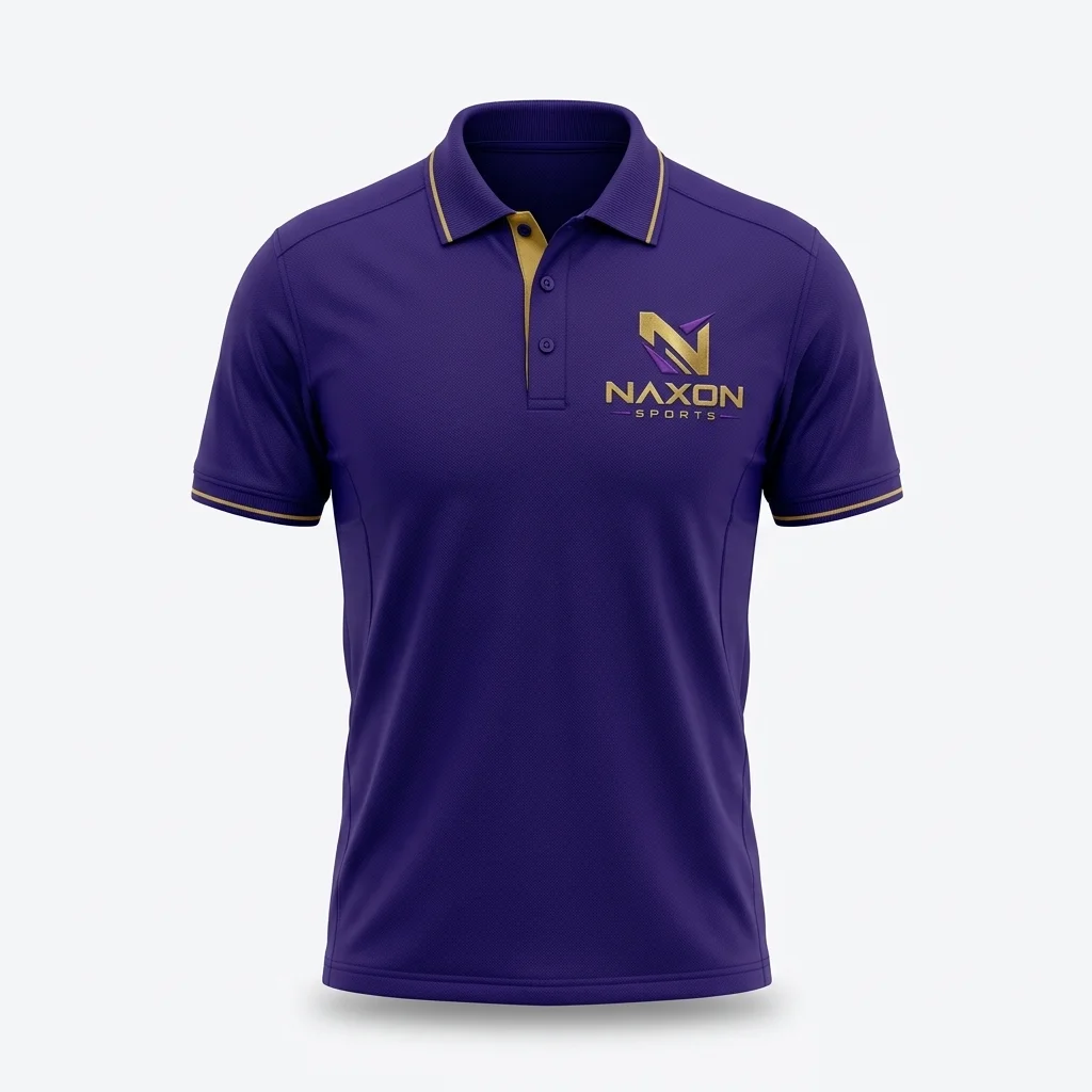 Custom Golf Polo Shirt Design 9 Custom Golf Polo Shirt Design 9 – golf polo shirt mock-up made by Naxon Sports, Sialkot