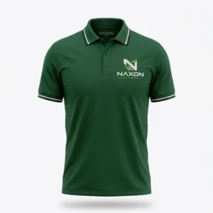 Custom Golf Polo Shirt Design 10 – golf polo shirt mock-up made by Naxon Sports, Sialkot