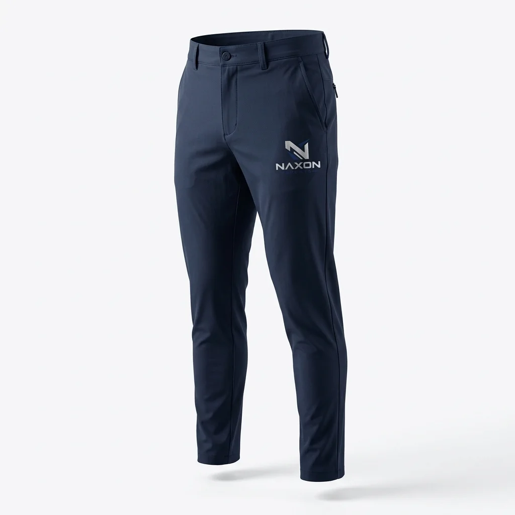 Custom Golf Trousers Design 9 Custom Golf Trousers Design 9 – golf trousers mock-up made by Naxon Sports, Sialkot