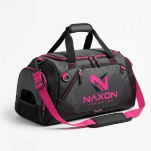 Custom Gym Bag Design 8 – gym bag mock-up made by Naxon Sports, Sialkot