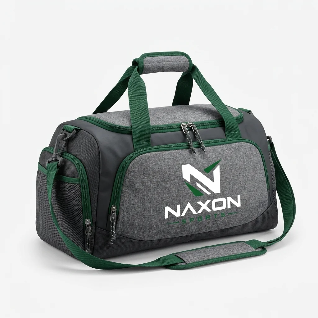 Custom Gym Bag Design 9 Custom Gym Bag Design 9 – gym bag mock-up made by Naxon Sports, Sialkot