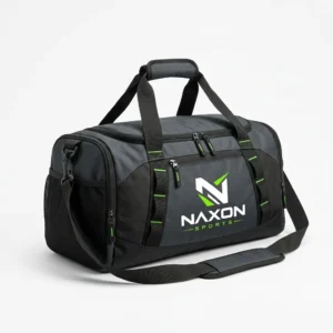 Custom Gym Bag Design 10 – gym bag mock-up made by Naxon Sports, Sialkot