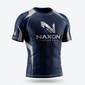 Custom Surf Rash Guard Design 3 – surf rash guard mock-up made by Naxon Sports, Sialkot