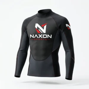 Custom Surfing Top Design 1 – surfing top mock-up made by Naxon Sports, Sialkot
