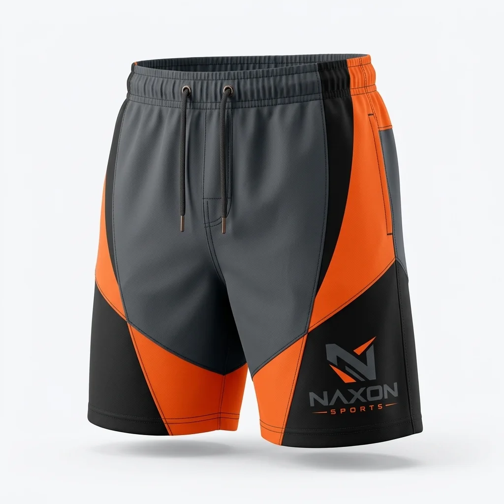 Custom Swim Trunks Design 4 Custom Swim Trunks Design 4 – swim trunks mock-up made by Naxon Sports, Sialkot